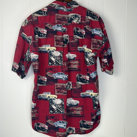 North River Outfitters Short Sleeve Vintage Cars Shirt Sz L - Picture 4 of 5